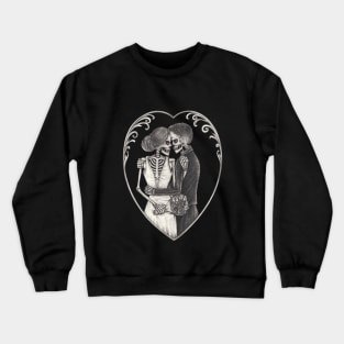 Couple love wedding skulls. Crewneck Sweatshirt